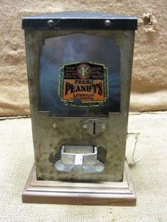 RARE Vintage Moderne Fresh Peanut Vending Machine Nut Antique Penny