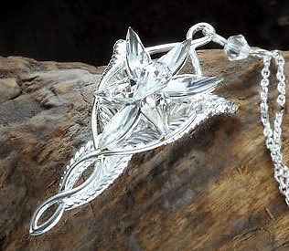 Lord Of The Rings Elven Aragon Arwens Evenstar Pendant Chain Necklace