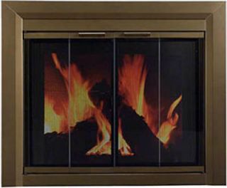 Pleasant Hearth Fireplace Door Carrington Ant Brass L