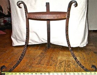 VINTAGE WROUGHT IRON TABLE stand BASE Estate Sale