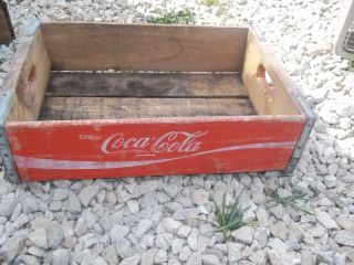 Vintage Coca Cola Red Wood Box good decor