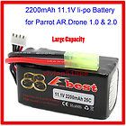 Parrot AR Drone 1.0 & 2.0 Lipo Battery (Super Large Capacity 2200mAh