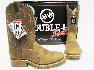 Double H DH3560 Mens 11 Tan Wide Square ICE Roper Work Boots Size D