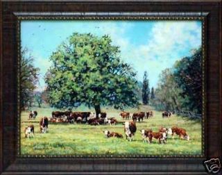 Hereford Heaven by Bonnie Mohr Cattle Framed Print