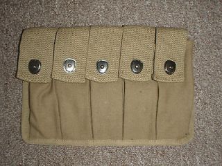 WWII Thompson M1928 5 Cell Magazine Pouch Canvas USGI K&S Co. 1942