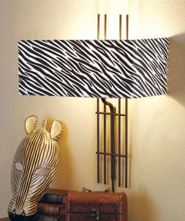 Newly listed ZEBRA STRIPES Animal Print Wall Lamp Light Bedroom Living