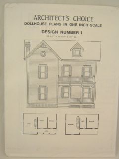 Dollhouse Plans Design #1 Architects Choice 112 Scale
