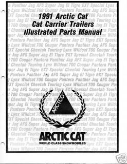 1991 ARCTIC CAT CAT CARRIER TRAILERS PARTS MANUAL