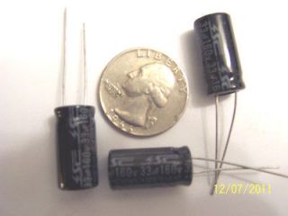 Lot of 5 NEW ELECTROLYTIC Capacitors 33uF 160V RADIAL for Tube Radios