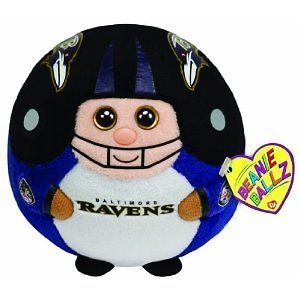 Ty NFL Baltimore Ravens Football Beanie Ballz Babies Balls Stuffed
