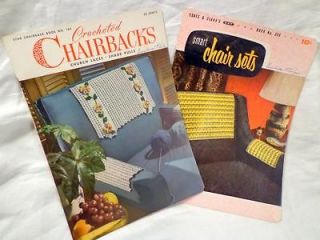 1940S 1950S CHAIR SETS, CHURCH LACE, SHADE PULLS CROCHET BOOKS