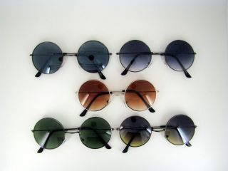 Round Frame Vintage Retro 60s Mens Womens Sunglasses 100% UV400