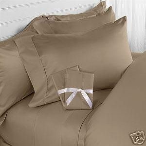 1000TC 100%ORGANIC COTTON US BEDDING COLLECTION TAUPE SOLID