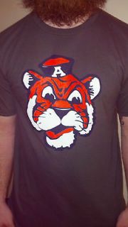 Auburn Tigers Throwback   Aubie The Tiger Tee Shirt   Vintage