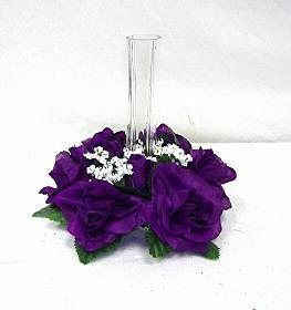silk flower candle rings