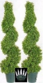 30 Artificial Boxwood Topiary Bush Tree In Outdoor With Christmas