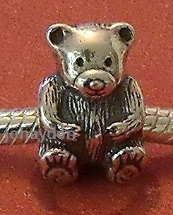 Authentic PANDORA Teddy Bear Bead Charm 925 Silver d