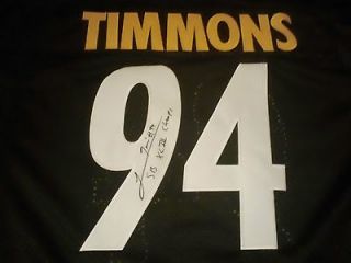 Pittsburgh Steelers Lawrence Timmons Autographed Jersey Size 50