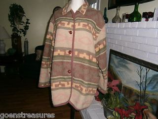 The Limited Indian blanket coat jacket sweater Leather Buttons Sz M/L