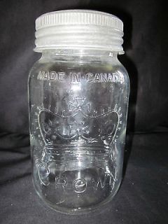 Quart Crown Mason Jar (Clear) with Glass and Zinc Lid