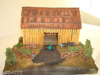 Newly listed HO 187 SCALE SCRATCH BUILT DOUBLE CRIB BANK BARN DIORAMA