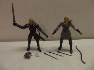 VINTAGE LOTR LORD OF THE RINGS ACTION FIGURES LEGOLAS LOT W/ WEAPONS