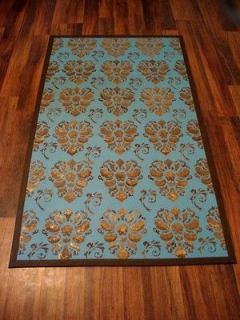 Newly listed FLOORCLOTH French Country Damask Hand painted floor cloth
