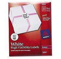 Avery Self Adhesive White Removable Labels, Round, 3/4 Dia., 1008