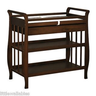 BABY INFANT CHANGING TABLE NADIA EXPRESSO SLEIGH 3 TIERS & DRAWER W