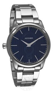 Azzaro Mens Legend Stainless Steel Black Dial Watch AZ2060.12BM.000