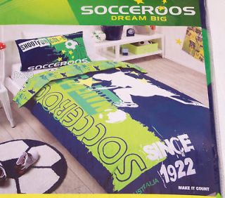 socceroos football queen bed quilt cover set new from australia
