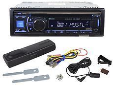 136BT Single Din In Dash Car CD Receiver w/ Bluetooth Audio Streaming