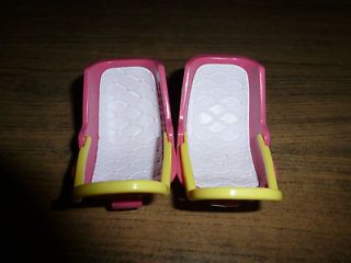 BARBIE DOLL~BABY CAR SEATS~CARSEATS~CARRIER~REPLACEMENT~LOT OF 2~PINK