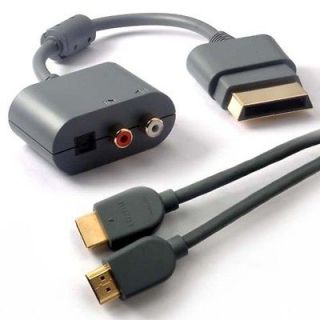 Newly listed Optical Audio Adapter For XBOX 360 HDMI AV Cable Gamin
