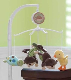 Monkey and Turtle Unisex Baby Boys/Girls Nursery Crib Musical Mobile