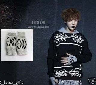 Chanyeol EXO K MV fingerless gloves mittens KPOP Kris Wool Knitting