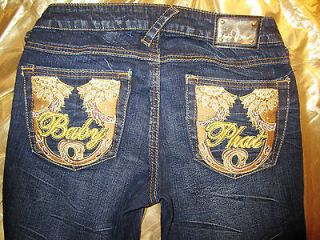 baby phat AUTHENTIC size 3 high fashion embellished womens jeans