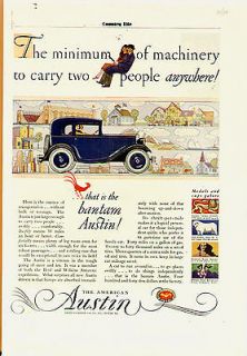 1930 AMERICAN AUSTIN BANTAM 2 PEOPLE ORIGINAL AUTO AD     RARE