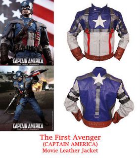 The First Avenger   Captain America   Movie Leather Jacket   Free