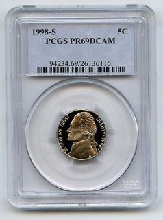 Newly listed 1998 S 5C Jefferson Nickel Proof PCGS PR69DCAM