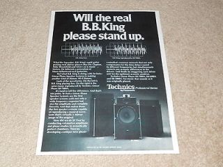 Speakers Ad, 1978, SB 7000a, 6000a, 5000a, Article, Info, B.B. King