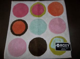 Roxy Go See Spots Dots Bath Room Mat Rug 25 x 25 100% Cotton New