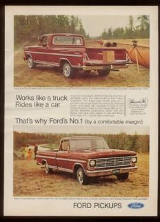 1969 red Ford Ranger F 250 pickup truck 2 photo ad