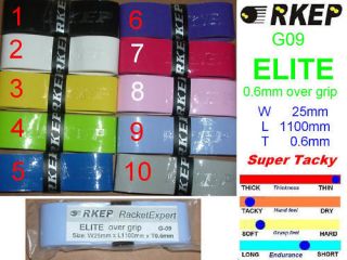 RKEP 10 over grip badminton tennis racquet racket 0.6mm
