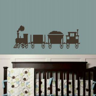 STEAM TRAIN Baby Nursery wall sticker kids vinyl stencil new transfer