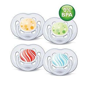 AVENT CONTEMPORARY FREEFLOW ORTHODONTIC SILICONE SOOTHERS BPA FREE 6
