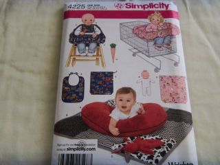 SIMPLICITY PATTERN BABY QUILT HIGH CHAIR SEAT COVER SHOPPING CART