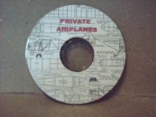 MODEL AIRPLANE PLANS, 100 PRIVATE PLANE PLANS on a CD