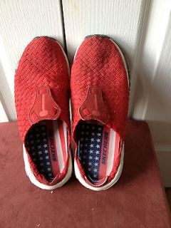 Skechers Womens open heel tennis shoes, athletic shoes, slippers Red