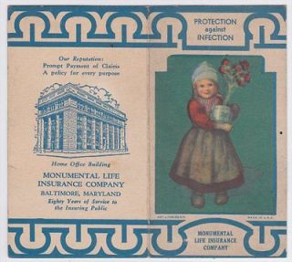 Life Insurance Co Baltimore MD Mercurochrome BAndages AD Card